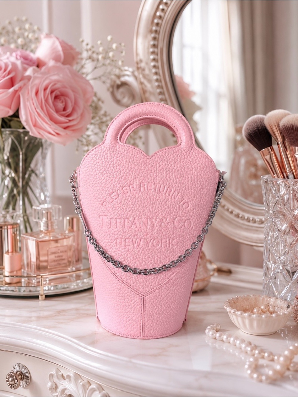 Tiffany & Co. Leather Top Handle Bag Crossbody